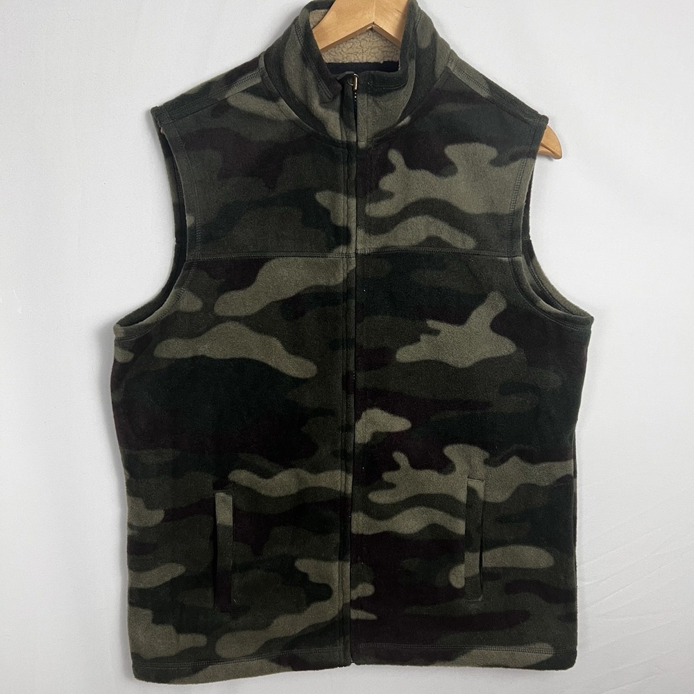 Outdoor Life Men's Polar Fleece Vest Camouflage Size Medium